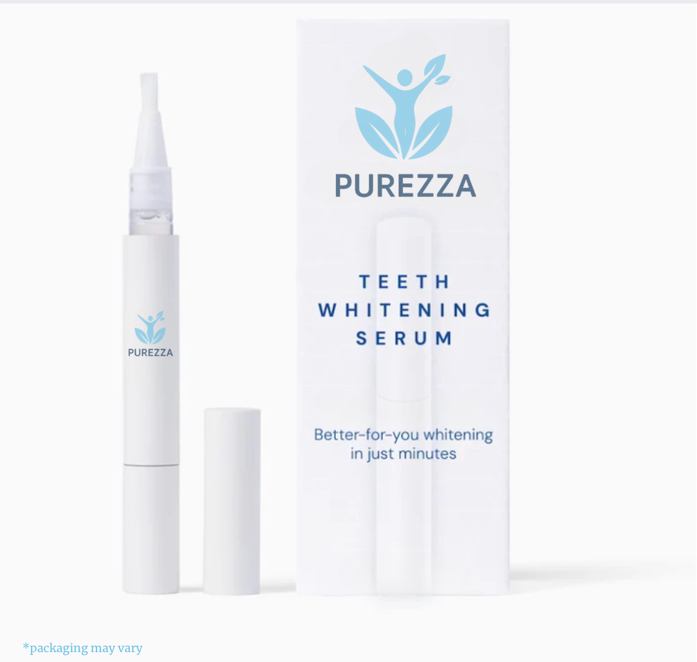 Purezza Teeth Whitening Serum – Teeth bleaching kit for safe, professional whitening at home