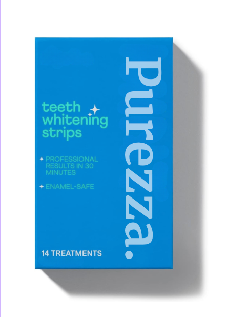 Purezza Teeth Whitening Strips – Best whitening stripes for safe, professional stain removal and a brighter smile